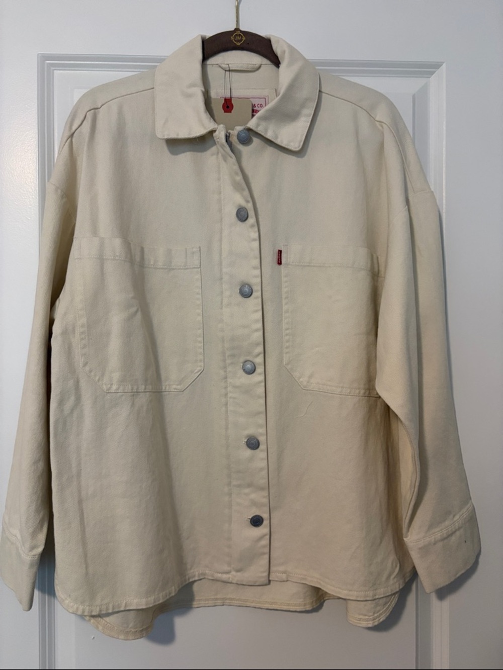 Levi's Light Cream Oversized Lightweight Jacket